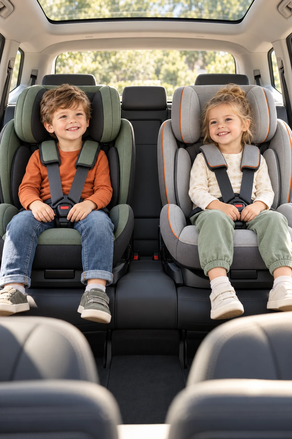 Sillitas infantiles en coche familiar